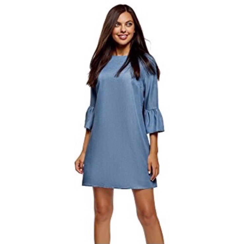 NWT Oodji Lyocell Dress With Flounce Sleeves